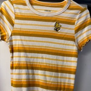 Woodstock yellow striped baby tshirt